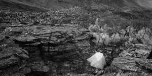 Photo of a tent on top of Mt Frederick, Grampians NP.