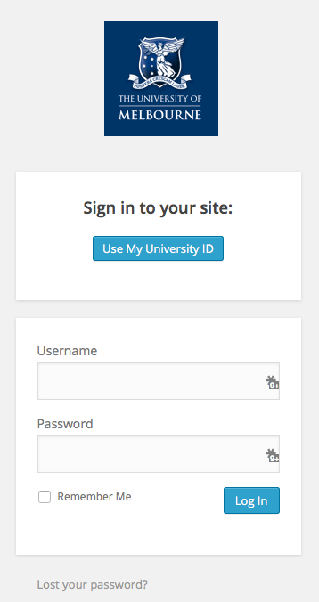 Guests log in with a standard username and password.