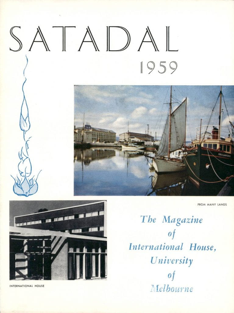 Cover of the first issue of the International House student magazine Satadal