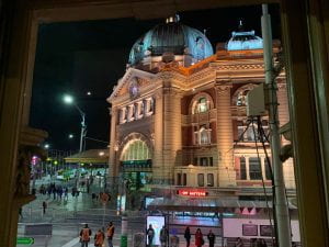 view of Flinders St. Melbourne (from the 2019 IAFL conference dinner)