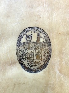 Stamp of Anton Fugger dated 1586