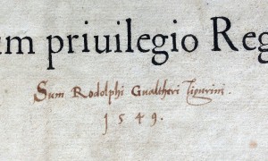 Signature of Rudolf Gwalther