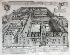 Engraving of St John's College, Oxford
