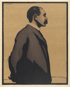 William Newzam Prior Nicholson (1872-1949), Rudyard Kipling, 1899. Lithograph. Grainger Museum collection, University of Melbourne