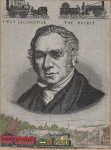 Unknown artist, Robert Stephenson and rocket locomotive, (19th century), Gift of Dr J. Orde Poynton, 1959. Baillieu Library Print Collection, Uinveristy of Melbourne.
