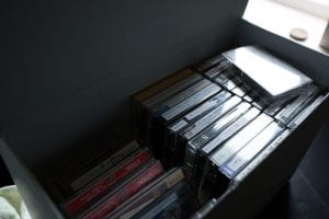 Audio cassette tapes, Greer collection. Photograph: Nathan Gallagher