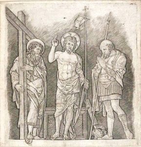 The Risen Christ engraving after Mantegna