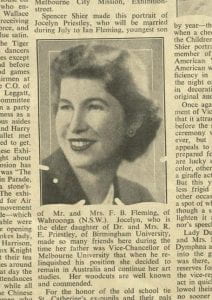 Figure 4: Jocelyn Fleming nee Priestley in 1941