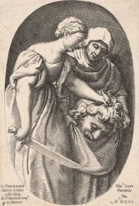 Oliviero Gatti after Pordenone, Judith with the Head of Holofernes, (1606), engraving.