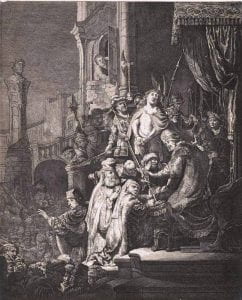 Georges Malbeste after Rembrandt van Rijn, Christ Before Pilate: large plate, (1769-1843), etching.