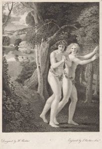 John Augustus Richter after Henry James Richter, Adam and Eve Leaving the Garden of Eden (Paradise Lost), (1795), stipple engraving.