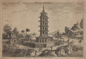 Attributed to John June after Augustin Heckel, Chinese Landskip 1, (1750-1760), etching.