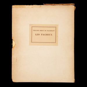 Front cover of Les facheux: théatre serge de Diaghilew, Paris: Éditions des quatre chemins, 1924.