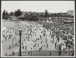 Bathers on Coogee Beach, 1933