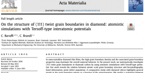On the structure of (111) twist grain boundaries in diamond: atomistic simulations with Tersoff-type interatomic potentials