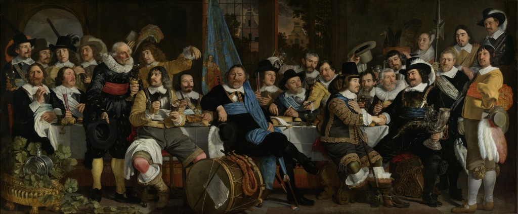 A painting depicting a feast celebrating the Treaty of Munster, 1648.