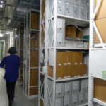 Image: Part of the 20km of shelving at the Univerity of Melbourne Archives